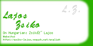 lajos zsiko business card